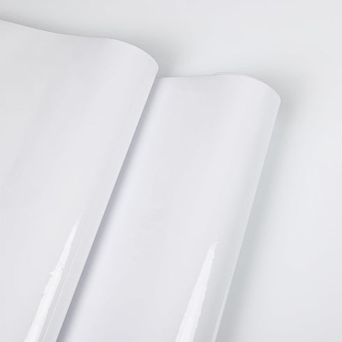 TANONE Glossy White Contact Paper for Countertops, 17.7" X 118" White Peel and Stick Wallpaper for Cabinets, SelfAdhesive Removable Waterproof Vin...