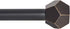 Ivilon Drapery Treatment Window Curtain Rod - Faceted Hexagonal 1 inch Pole. 16 to 28 Inch (Side Curtain Rod) Antique Black...