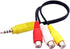Audio Video AV Composite Adapter Cable Replacement for Samsung TV, 3 RCA to 3.5mm AV Input Adapter(ONLY for Samsung TV)...