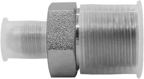 (2-PACK) 2404-04-08 Hydraulic Hose Adapter Fitting 1/4" Male JIC 37° Flare (7/16"-20UNF) × 1/2" Male (1/2"-14NPTF) SAE Straight Pipe Joints Tube C...