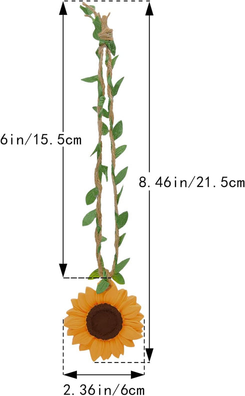 YGMONER Sunflower Car Interior Rear View Mirror Hanging Accessories Car Decor for Women...