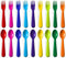 Toddler Utensils Set of 18 Plastic Kids Utensils Forks and Spoons - BPA FREE/Dishwasher Safe Toddler Flatware Set Brightly Colored Children's Safe...