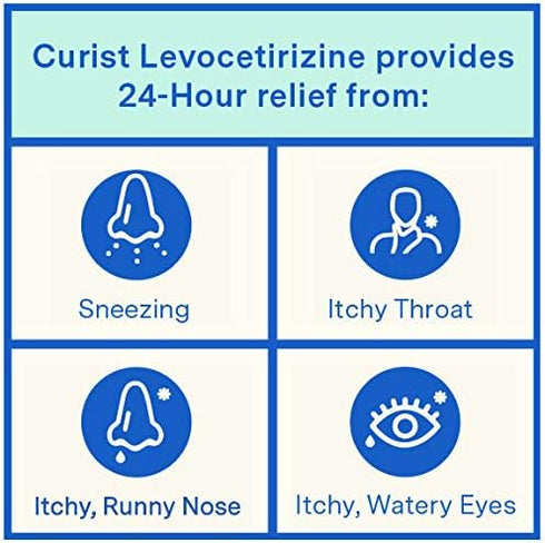 Curist - Generic Xyzal Levocetirizine 5 mg - (90 Tablets) - Allergy Pills, 24 Hour Allergy Relief - Allergy Medicine...