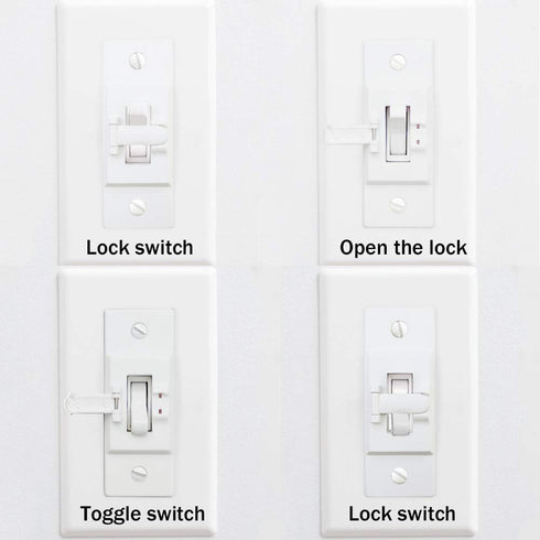 Light Switch Guard, ILIVABLE Optional Wall Plate Cover Switch ON or Off Protects Your Lights or Circuits from Being Accidentally Turned On or Off ...