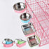 Crate Dog Bowl, Stainless Steel Removable Hanging Food Water Bowl Crate Coop Cup,Pet Cage Bowls with Bolt Holder for Dog, Puppy, Cat, Rabbit, Bird...
