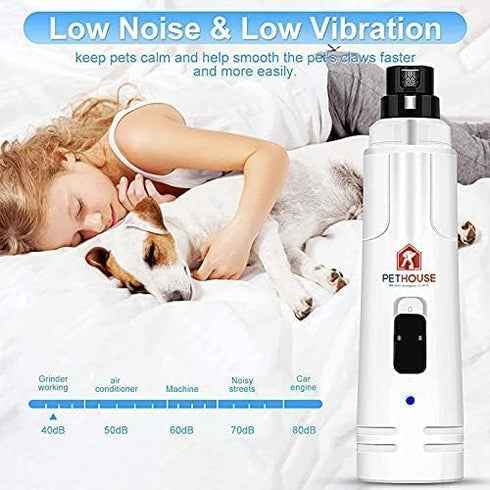 Pet Nail Grinder, Pet Nail Clipper and Trimmer for Dogs and Cats - for Small, Medium, and Large Breeds, Trimmers, File for Proper Toenail Care - Q...