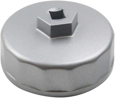 Heavy Duty 74mm Oil Filter Wrench, Silver, Aluminum, Fits Volkswagen, Mercedes Benz, Audi, Porsche, Mazda, Sprinter and More...
