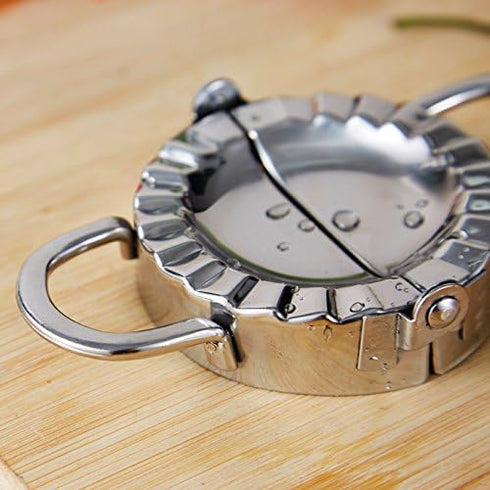 New Stainless Steel Ravioli mould Dumpling Maker Wrapper Pierogie Pie Crimper Pastry Dough Press Cutter Kitchen Gadgets (M 4inch)...