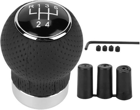Shift Knob, Car 5 Speed 6 Speed Universal Round Leather Gear Shift Head Manual Transmission Gear Shift Knob Car Shift Knob Lever Shifter(5 Speed)...