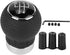 Shift Knob, Car 5 Speed 6 Speed Universal Round Leather Gear Shift Head Manual Transmission Gear Shift Knob Car Shift Knob Lever Shifter(5 Speed)...