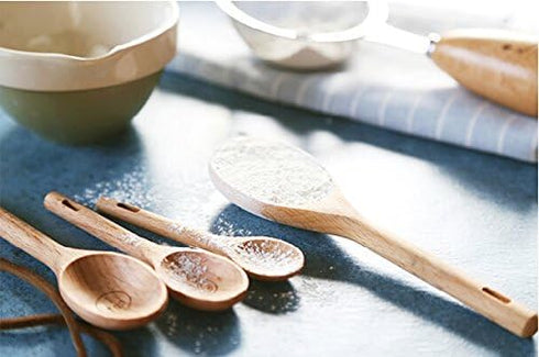 4pcs/set Wood Measuring Spoons Set Healthy No Paint Cooking Tools...