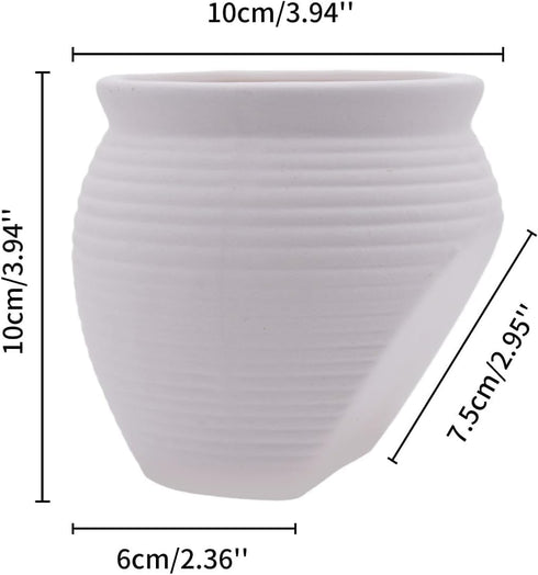 White Cute Ceramic Shrimp Shelter Betta Fish Tank Decor Jar Ornaments Aquarium Hideout Caves Landscape Decorations for Small Fish to Breed Hide (L...