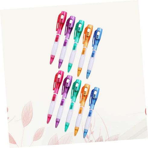 Ciieeo 10pcs Black Pens Ballpoint Fountain Pen Ink Black Gel Pens Ink Pen Flashlight Pen Flashlight Pens Ballpoint Ball-point Pen with Light Ballp...