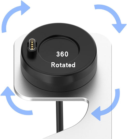 Metal Anti-Slipping Desktop Base Stand for Garmin Venu 3/Venu 3S/Vivoactiv 5 with Charging Dock Cable, Replacement Smart Watch Dock Stand Station(...