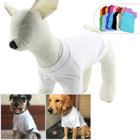 Lovelonglong Pet Clothing Dog Costumes Dachshund Clothes Blank T-Shirt Tee Shirts for Dachshund Dogs,Corgi 100% Cotton White D-XL...