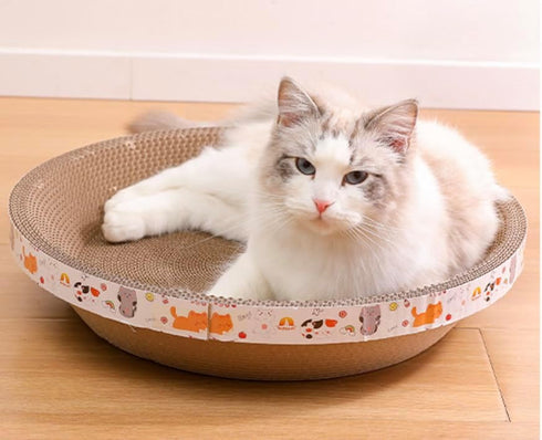 Durable Cardboard Cat Scratcher (Wave Shaped)...