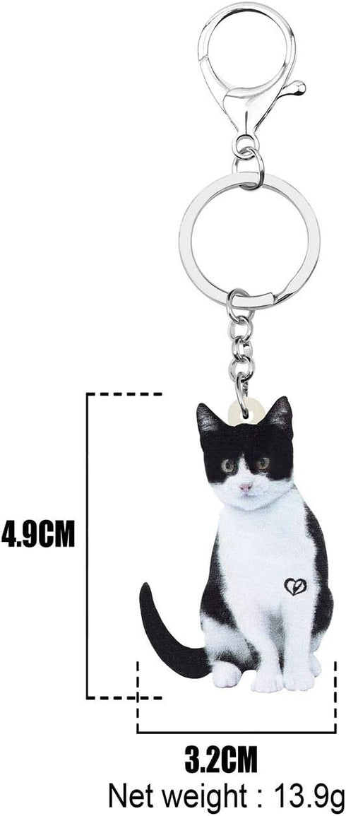 Cute Halloween Black Cat Keychain Key Chain Cat Car Accessories for Women Teen Girls Charms Cats Gifts...