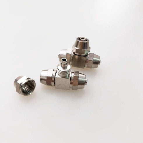 2 pcs of Aquarium CO2 System Metal Tee CO2 DIY Accessories T- 3 Ways Splitter...