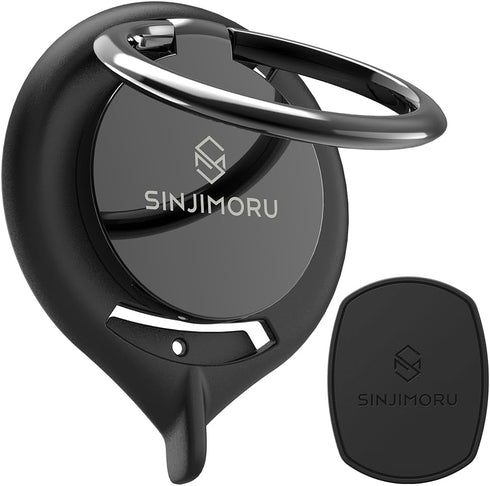 Sinjimoru Detachable Metal Phone Ring Holder Finger Kickstand, 360 Degree Rotation Available Phone Holder for Hand & Phone Grip Stand for iPhone &...