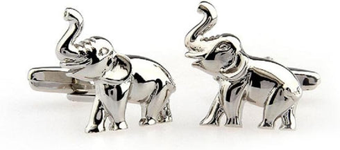 Elephant Pair Cufflinks in a Presentation Gift Box & Polishing Cloth...