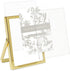 Laura Ashley 2x3 Gold Flat Metal Picture Frame (Vertical) with Pull-Out Easel Stand, Made for Tabletop, Counterspace, Shelf and Desk (2x3, Gold)...