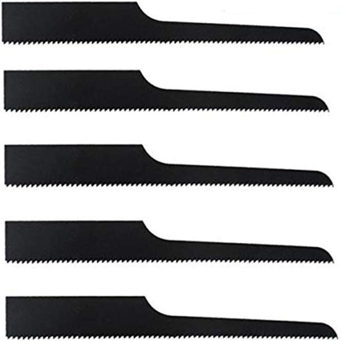 18T Reciprocating Saw Blade Set, Air Saw Hacksaw Blades Tools for Metal, Woodcutting, Rubber, 5 Pieces (18T, Black)...