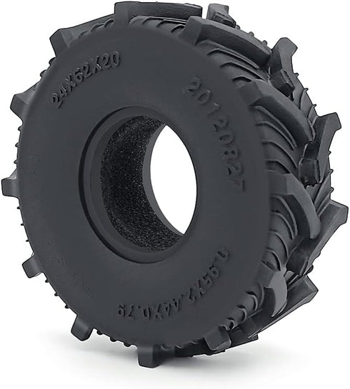RCHUBAM 4PCS 1.0" Micro Crawler Tires Rubber Mud Tires for 1/18 TRX4M 1/24 Axial SCX24 90081 AXI00001 AXI00002 AXI00005 AXI00006 RC Crawler Car (6...