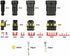 MUYI 384PCS Electrical Connectors Kit, 1/2/3/4 Pin Automotive Electrical Wire Connector Plug Car Electrical Connector Terminals Male and Female...