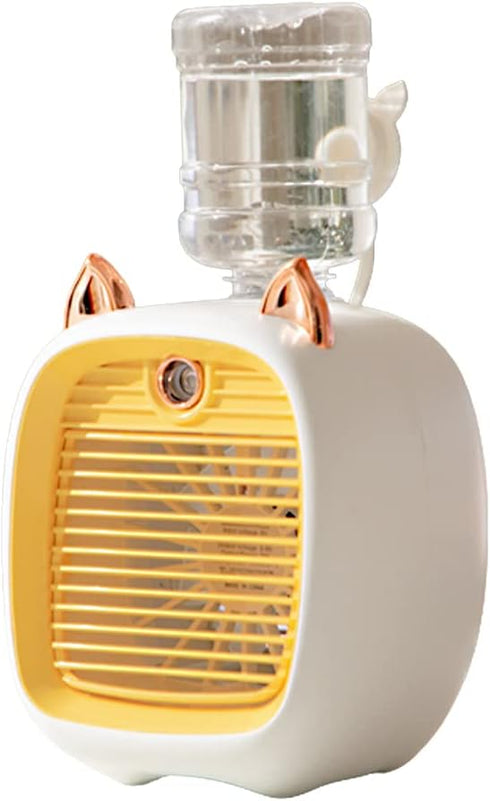 Mini Air Cooler Fan, Portable Air Conditioner 190ml Evaporative Mini Air Conditioner, 3 Speeds Portable Cooler Fan, USB Rechargeable Personal Air ...