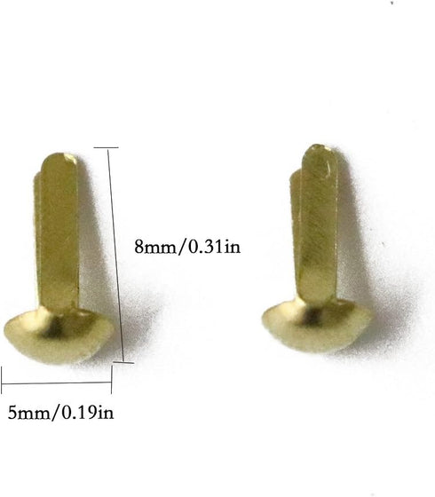 LGEGE 200 Pcs Gold Tone Color Mini Metal Round Brads Craft DIY Paper Fasteners Scrapbooking Decoration Embellishment...