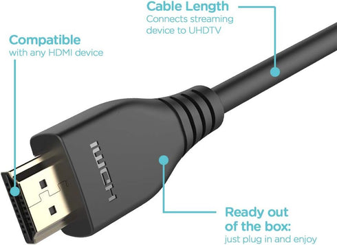 8K HDMI Cable 6ft Keymox HDMI 2.1 Cable, 48Gbps Ultra HD High Speed, Support 4K@120Hz & 8K@60Hz, Dynamic HDR,eARC/Ethernet, Compatible with Apple ...