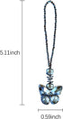 Butterfly Car Hanging Ornament Crystal Glass Butterfly Car Accessories for Rear View Mirror Butterfly Car Rear View Mirror Charms Valentine's Day ...