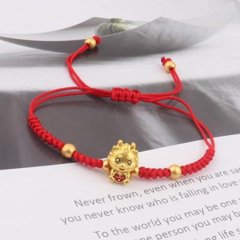 2024 Year of The Dragon Adjustable Bracelets Red String Handwoven Set for women men Chinese Zodiac Animal Dragon Rope String Wrap Bracelet fashion...