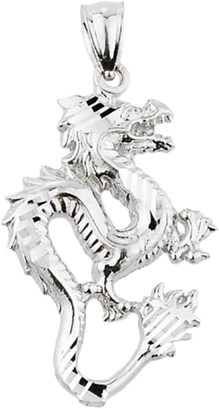 Chinese Dragon Sterling Silver Charm Pendant...