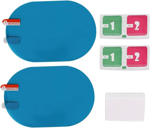 Qiilu 2 Pieces Car Rearview Mirror Film, Rainproof Waterproof Mirror Film Anti Fog Film Blind Spot Mirror for Car Rear View Mirrors Side Windows O...