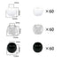 180 Pcs Medium Hole Beads 3 Colors Dreadlock Hair Braid Beads Jewelry Making Kit Clear- White -Black DIY Hair Braiding Bracelet Ornaments Round 12...