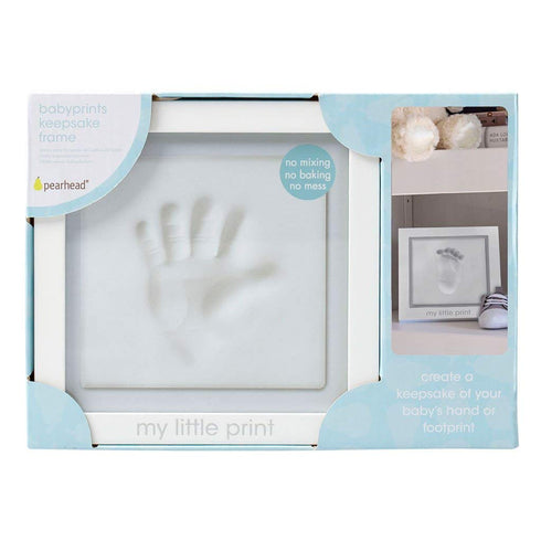 Pearhead Babyprints Clay Keepsake Frame, Newborn Baby Handprint Kit, New Parents Gift, White...