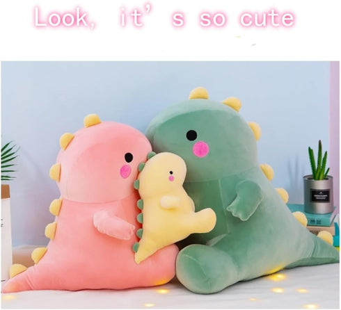 Pink Dino Plush,Cute Dinosaur Stuffed Animals,Super Soft Dino Plushie Toys,Dino Plush for Anxiety Relief Birthday Gifts for Kids Girls Boys Pink 8...
