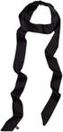 Ribbon Scarf for Women Long Skinny Satin Belt Sash Necktie Neck Scarf ZWJ01, Black, Free Size...