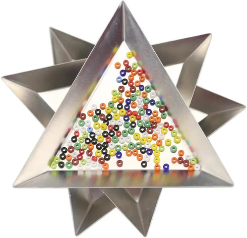 6Pcs Aluminum Triangle Bead Sorting Trays Loose Beads Sequin Gems Rhinestones Diamond DIY Jewelry Storage Trays Plate Tool for DIY Art Craft and J...
