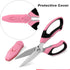 Scissors Heavy Duty 8'', Carpet Scissors, Multipurpose Scissors with Protective Cover, Stainless Steel Serrated Blades, Easy Cutting Cardboard, Le...