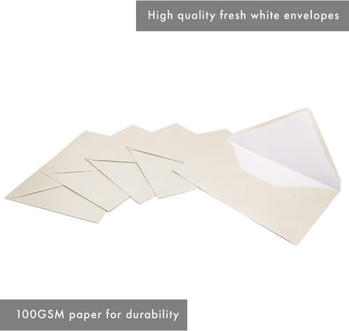 Pukka Pad, Carpe Diem Gummed Envelopes for Greeting Cards and Invitations - Pack of 25 Fresh White Envelopes - A2, 4.38 x 5.75 in...