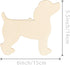 Dog Shape Wooden Blank Wood with Twines Art Unfinished Ornaments for Doghouse Decoration Christmas Wedding Birthday Party Christmas Thanksgiving D...