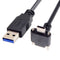 chenyang USB 3.0 to USB C 90 Degree Angled Data Cable with Panel Mount Screw for Industrial Camera 5.0M...