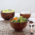 JapanBargain 1653, Wooden Miso Soup Bowls Japanese Zen Style Dessert Bowl Salad Bowl Snack Bowl Rice Bowl, Set of 2...