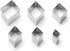 Fox Run 3612 Run Diamond Cookie cutters, 4 x 4 x 0.25 inches, Metallic...