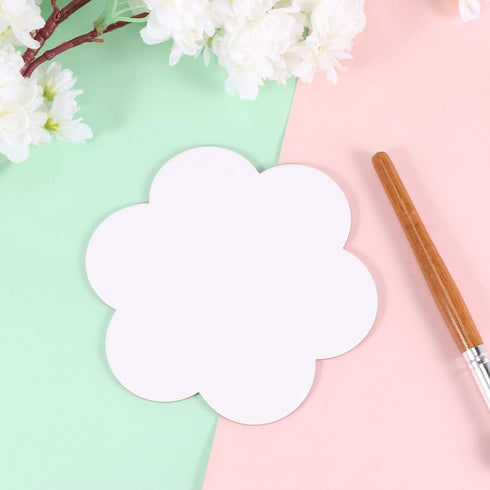 EXCEART Canvas Painting Boards Blank Flower Shaped Canvas Panel Boards Art Paint Canvas Stretched for Painting Craft Oil Acrylic Supplies 5pcs...