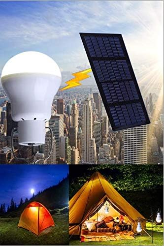 Solar Light Bulb Outdoor 130LM Portable Solar Powered Led Bulb Light for Chicken Coops Shed Hiking Fishing Camping Tent Lighting(2Pack)...