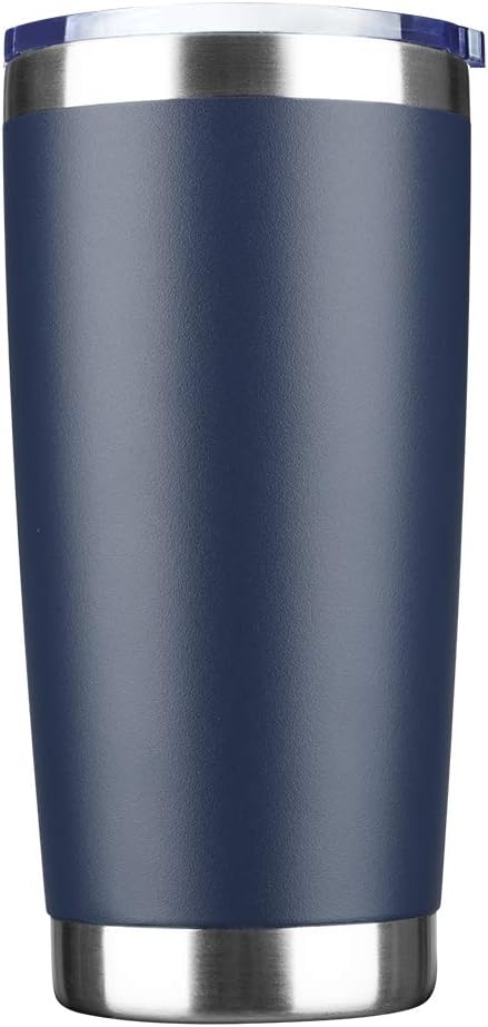 20oz Tumbler Bulk Stainless Steel Vacuum Insulated Tumblers with Lid Double Wall Travel Mug, Durable Powder Coated Coffee Cup, Suitable for Ice Dr...