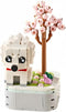 Dog Building Decoration Set Flower Bouquet Blocks- Mini Blocks Arts and Crafts for Kids Ages 6-12+, Home Decor Gifts for Him and Her, Adults(217 P...